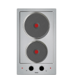 Teka EFX 30.1 2P Placa Modular de 30 cm con 2 placas eléctricas blindadas, Acero inoxidable, Serie Easy