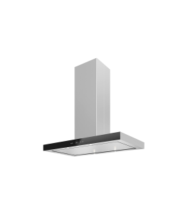 Teka DPL 1185 Campana de isla de 110 cm con aspiración perimetral Contour, Touch Control y motor ECOPOWER, Negro, Serie Maestro