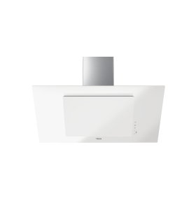 Teka DVT Pro 98660 TBS Campana decorativa vertical de 90 cm de aspiración perimetral y función FreshAir, Blanco, Serie Maestro