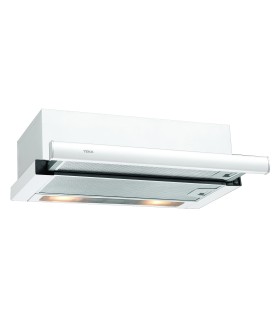 Teka TL 6310 Campana Extensible de 60 cm con motor de doble turbina y 2 velocidades, Blanco, Serie Easy