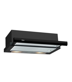 Teka TL 6310 Campana Extensible de 60 cm con motor de doble turbina y 2 velocidades, Negro, Serie Easy