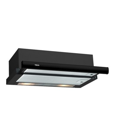 Teka TL 6310 Campana Extensible de 60 cm con motor de doble turbina y 2 velocidades, Negro, Serie Easy