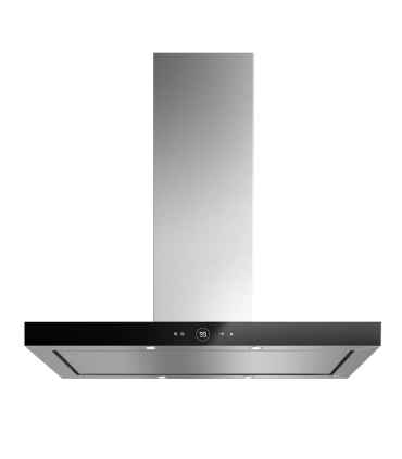 Teka DPL 1185 Campana de isla de 110 cm con aspiración perimetral Contour, Touch Control y motor ECOPOWER, Negro, Serie Maestro