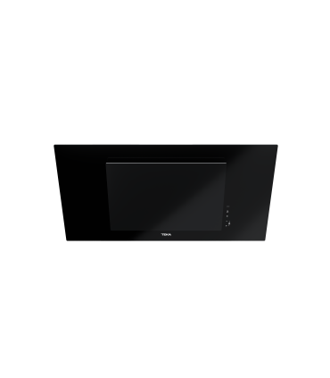 Teka DVT Pro 98660 TBS Campana decorativa vertical de 90 cm de aspiración perimetral y función FreshAir, Negro, Serie Maestro