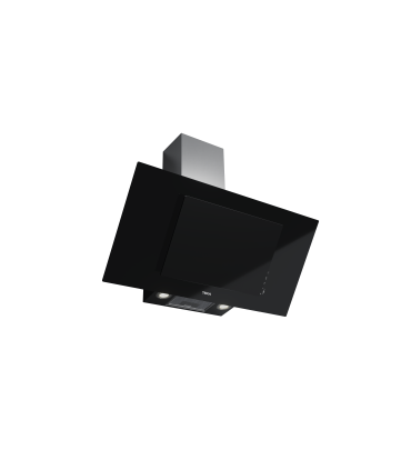 Teka DVT Pro 98660 TBS Campana decorativa vertical de 90 cm de aspiración perimetral y función FreshAir, Negro, Serie Maestro