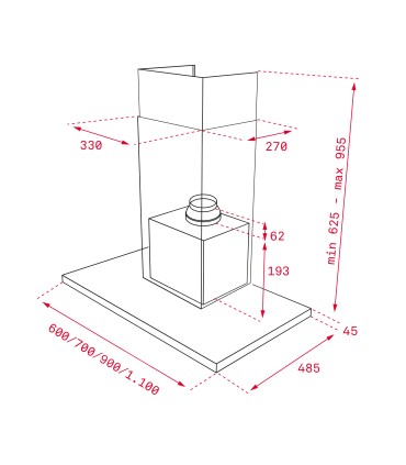Teka DLH 786 T Campana Decorativa A+ de 70 cm con Touch Control y motor EcoPower, Acero inoxidable, Serie Maestro