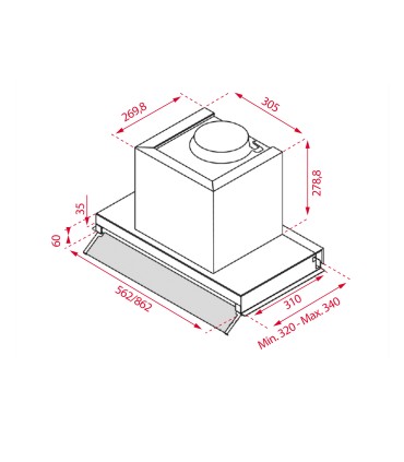 Teka Integra 66750 POS Campana integrable de 60 cm, Acero inoxidable, Serie Maestro