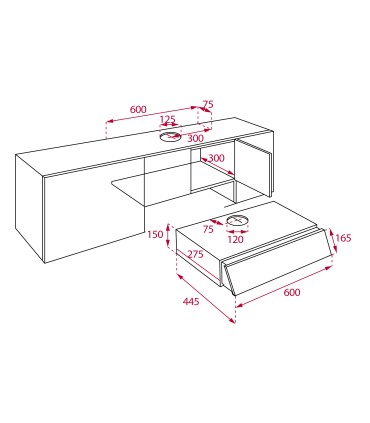 Teka XT2 62030 SOS Campana integrable de 60 cm, Blanco, Serie Easy