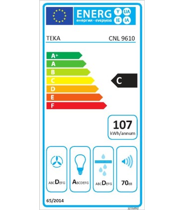 Teka CNL 9610 Campana Extensible de integración de 90 cm en acero inoxidable antihuellas, Acero inoxidable, Serie Total