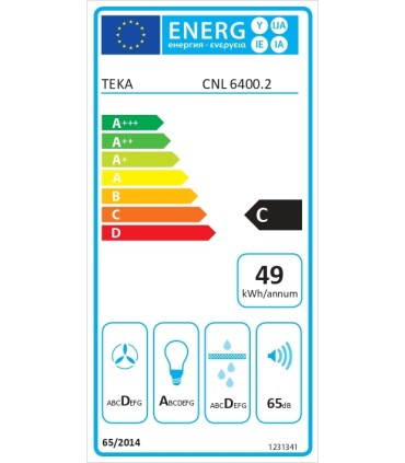 Teka CNL 6400.2 WH Campana Extensible de 60 cm y 2+1 velocidades, Blanco, Serie Easy
