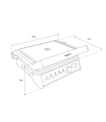 Teka EliteGrill Grill eléctrico multifunción de libre instalación con 5 funciones de cocinado, Negro