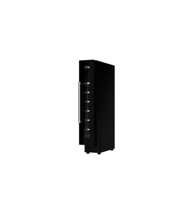 Teka Sommelier RVU 10008 GBK Vinoteca de libre instalación para 8 botellas en acabado negro, Negro, Serie Maestro, 82 x 14,5 cm