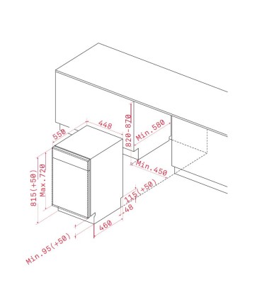 Teka DW8 40 FI Lavavajillas integrable de 45 cm para 9 cubiertos con 5 programas de lavado, Serie Total