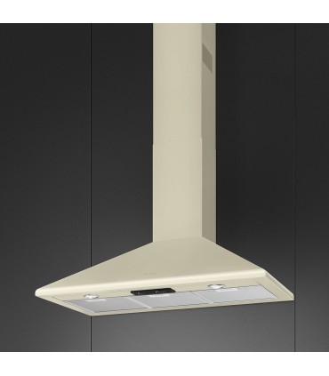 Smeg KSED95PE Campana pared, 90 cm, color Crema