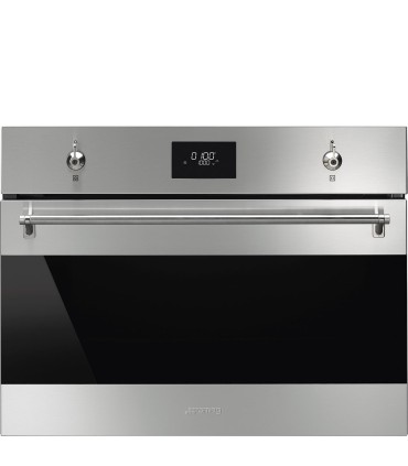 Smeg SO4301M1X Horno compacto con microondas, 45 cm, Clásica