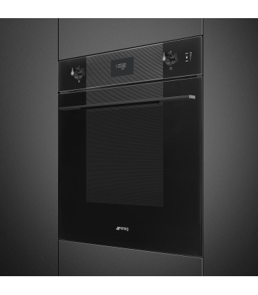 Smeg SOP6101S2B3 Horno con vapor con función de limpieza pirolítica, Línea, Negro