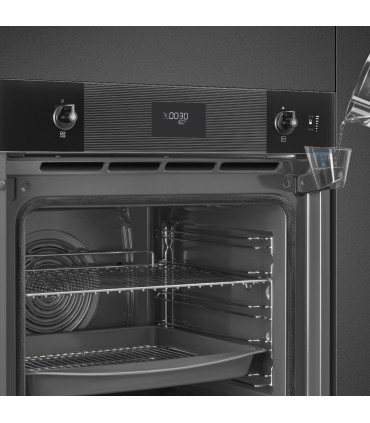 Smeg SOP6101S2B3 Horno con vapor con función de limpieza pirolítica, Línea, Negro