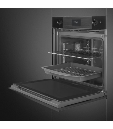 Smeg SOP6101S2B3 Horno con vapor con función de limpieza pirolítica, Línea, Negro