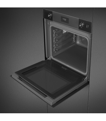 Smeg SOP6101S2B3 Horno con vapor con función de limpieza pirolítica, Línea, Negro