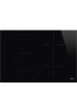 Smeg SI1M4744D Encimera de Inducción, Estética Universal, Negro, 75 cm
