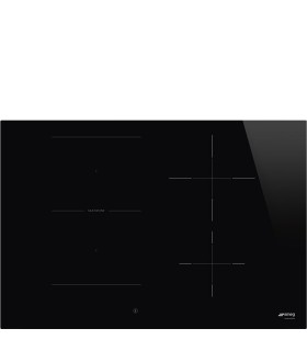 Smeg SI1M4744D Encimera de Inducción, Estética Universal, Negro, 75 cm
