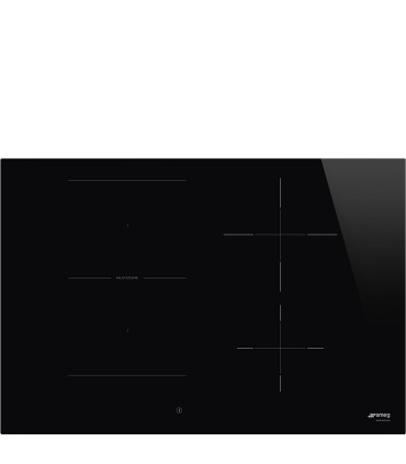 Smeg SI1M4744D Encimera de Inducción, Estética Universal, Negro, 75 cm