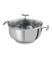 Teka Freidora Olla freidora con cestilla de acero inoxidable de Ø24cm, apta para todas las placas