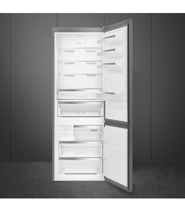 Smeg FC48XDNE Frigorífico combinado, Inox, display tactil LED externo, 192 x 70 cm