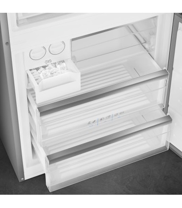 Smeg FC48XNE Frigorífico combinado, Inox, display tactil LED interno, 192 x 70 cm