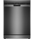 Siemens SN23EC03ME iQ300, Lavavajillas de libre instalación, 60 cm, Acero negro cepillado antihuellas