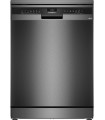Siemens SN23EC03ME iQ300, Lavavajillas de libre instalación, 60 cm, Acero negro cepillado antihuellas