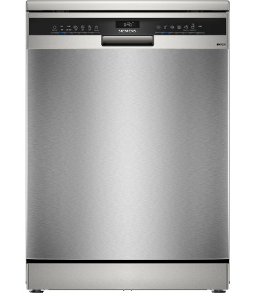Siemens SN25ZI08CE iQ500, Lavavajillas de libre instalación, 60 cm, Acero cepillado antihuellas