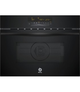 Balay 3CW5179N3 Horno compacto con microondas, 60 x 45 cm, Cristal negro