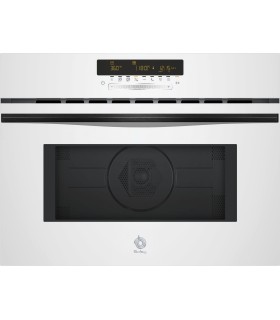Balay 3CW5179B3 Horno compacto con microondas, 60 x 45 cm, Cristal blanco