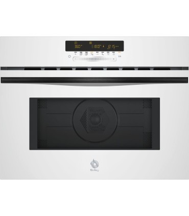 Balay 3CW5179B3 Horno compacto con microondas, 60 x 45 cm, Cristal blanco