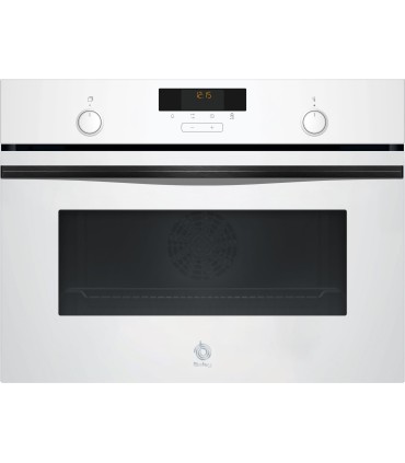 Balay 3CB5159B3 Horno compacto, 60 x 45 cm, Cristal blanco