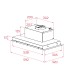 Teka Integra GFI 63030 KOS SS Campana invisible de 60 cm, con espacio para almacenamiento, Acero inoxidable, Serie EASY