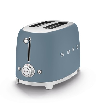 Smeg TSF01SBMEU Tostadora 2x2, 50's Style, Azul Tormenta Mate