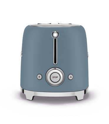 Smeg TSF01SBMEU Tostadora 2x2, 50's Style, Azul Tormenta Mate