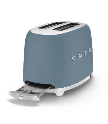 Smeg TSF01SBMEU Tostadora 2x2, 50's Style, Azul Tormenta Mate
