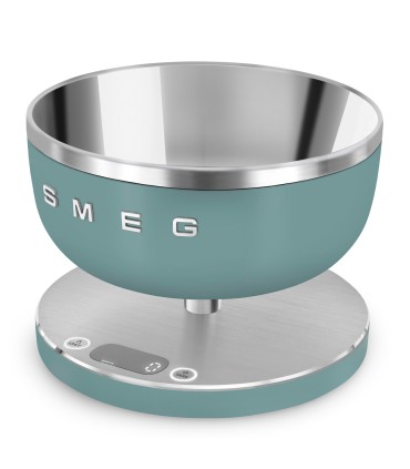 Smeg KSC01EGMWW Báscula de cocina, Estética Collezione, Verde esmeralda mate