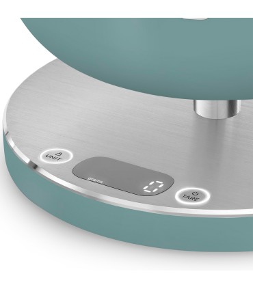 Smeg KSC01EGMWW Báscula de cocina, Estética Collezione, Verde esmeralda mate