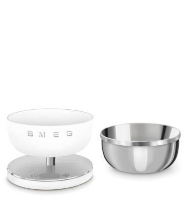 Smeg KSC01WHMWW Báscula de cocina, Estética Collezione, Blanco mate