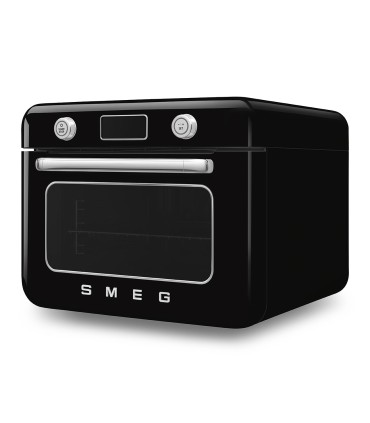 Smeg COF01BLEU Horno sobre encimera multifunción con vapor combinado, 50's Style, Negro