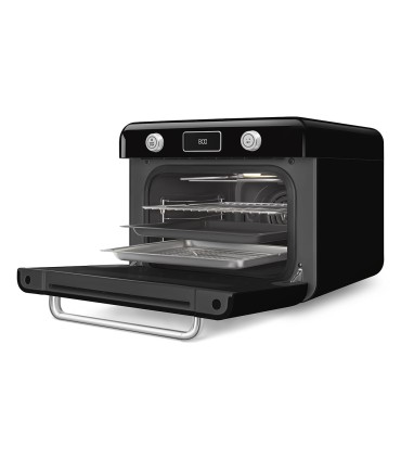 Smeg COF01BLEU Horno sobre encimera multifunción con vapor combinado, 50's Style, Negro