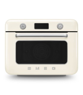 Smeg COF01CREU Horno sobre encimera multifunción con vapor combinado, 50's Style, Crema