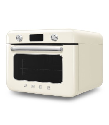 Smeg COF01CREU Horno sobre encimera multifunción con vapor combinado, 50's Style, Crema