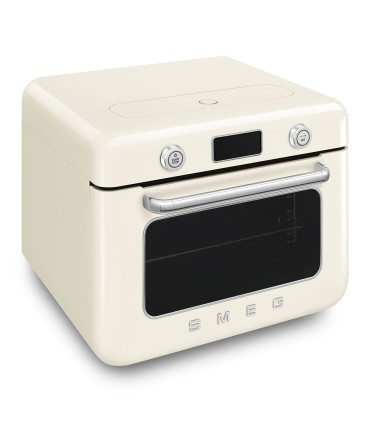 Smeg COF01CREU Horno sobre encimera multifunción con vapor combinado, 50's Style, Crema