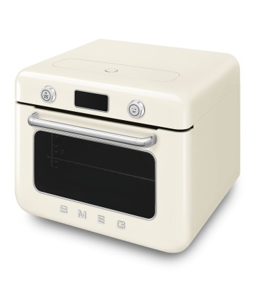 Smeg COF01CREU Horno sobre encimera multifunción con vapor combinado, 50's Style, Crema