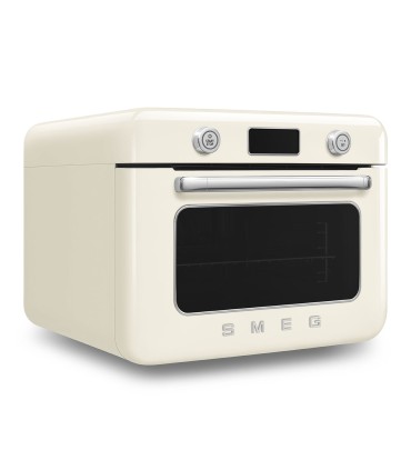 Smeg COF01CREU Horno sobre encimera multifunción con vapor combinado, 50's Style, Crema